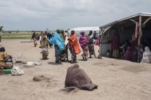 Des femmes dans un des camps de déplacés de la ville de Pulka au Nigéria, le 1er août 2018