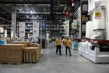 Le nouvel Ikea à la veille de son ouverture à Hyderabad, le 8 août 2018 Le groupe suédois espère ourir en Inde 25 magasins d'ici 2025