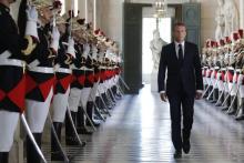 Emmanuel Macron arrive au Congrès à Versailles, juillet 2018.