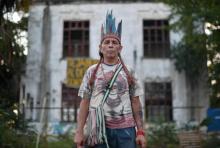 José Urutau, indien de l’ethnie Guajajara est linguiste et travaillait comme chercheur au Musée nationale de Rio, ici le 4 septembre 2018.