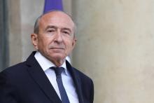 Le ministre de l'Intérieur Gérard Collomb devant le palais de l'Élysée à Paris, le 19 septembre 2018