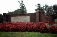 L'entrée du lycée Georgetown Preparatory School à Bethesda, dans le Maryland, banlieue chic de la capitale fédérale américaine où Brett Kavanaugh était scolarisé au début des années 80