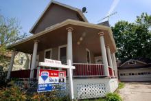 Une maison à vendre à Elgin, Illinois (Etats-Unis), le 12 mai 2009, en pleine crise des subprimes