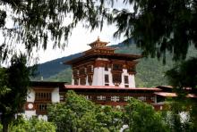 Le Dzong de Punakha, centre historique administratif, le 24 août 2018 à Thimphou, au Bhoutan