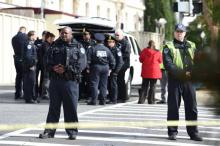 Cordon policier près du Capitole après l'envoi de colis suspects à des personnalités, le 25 octobre 2018 à Washington