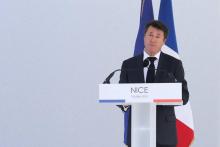 Le maire de Nice Christian Estrosi, le 14 juillet 2018 lors de la commémoration des attentats du 14 juillet 2016