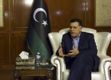 Fayez al-Sarraj, le Premier ministre du gouvernement libyen internationalement reconnu, lors d'un entretien avec l'AFP le 8 novembre 2018 à Tripoli