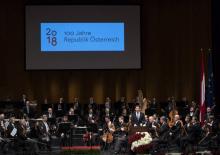 Le chancelier autrichien Sebastian Kurz a livré un plaidoyer pour le dialogue démocratique à l'occasion d'une cérémonie marquant le centième anniversaire de la république autrichienne, à l'opéra de Vi