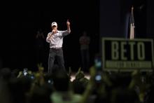 Beto O'Rourke lors de sa campagne pour le Sénat américain, à Austin, au Texas, le 4 novembre 2018