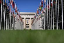 Le siège de l'ONU à Genève, Suisse, le 4 septembre 2018