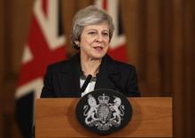 Theresa May doit convaincre le Parlement britannique qui votera en décembre sur le projet d'accord élaboré avec l'Union européenne mardi (photo prise lors de sa déclaration à la presse le 14 novembre 