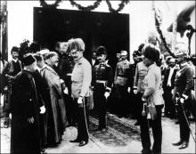 L'archiduc François Ferdinand d'Autriche à Sarajevo le 28 juin 1914, peu de temps avant son assassinat