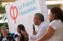 Alexis Corbière, membre de la France insoumise lors des journées d'été du parti à Marseille, le 25 a