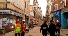Un immeuble s'est effondré à Marseille.