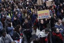 Des lycéens participent à une manifestation à Marseille, le 6 décembre 2018