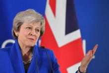 La Première ministre britannique, Theresa May - ici le 25 novembre 2018 à Bruxelles - doit encore convaincre les députés de soutenir l'accord de retrait, scellé dimanche à Bruxelles entre le Royaume-U