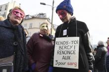 Manifestation de retraités devant le ministère de l'Economie à Paris, le 18 décembre 2018