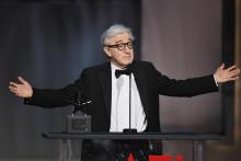 Woody Allen lors d'une remise de prix à Hollywood le 8 juin 2017