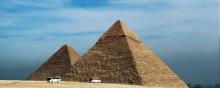 Les pyramides Kheops et Khéphren.