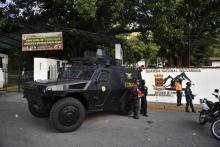 Des membres de la Garde nationale bolivarienne déployés après le soulèvement de militaires, à Caracas, le 21 janvier 2019.