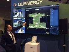 Murat Atalay, de la startup californienne Quanergy, présente sa technologie au CES 2019 de Las Vegas le 8 janvier 2019