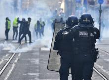 Affrontements entre gilets jaunes et forces de l'ordre à Nancy le 19 janvier 2019