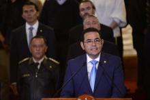 Le président du Guatemala Jimmy Morales, le 7 janvier 2019.