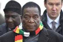 Le président zimbabwéen Emmerson Mnangagwa en visite officielle à Moscou le 14 janvier 2019