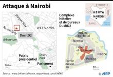 Localisation d'une attaque perpétrée par un commando dans un complexe regroupant un hôtel et des bureaux à Nairobi