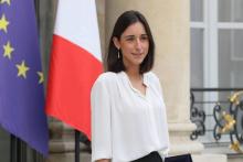 La secrétaire d'État auprès du ministre de la Transition écologique et solidaire, Brune Poirson, quitte l'Élysée à Paris, le 17 octobre 2018