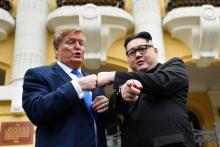 Des sosies de Donald Trump et de Kim Jong Un à Hanoï avant la rencontre entre le président américain et le dirigeant nord-coréen.