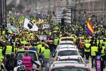 Entre 4.000 et 5.000 gilets jaunes défilent à Bordeaux, le 9 février 2019