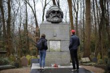 La tombe de Karl Marx, à Londres, le 5 février 2019