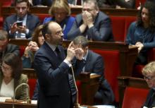 Le Premier ministre Edouard Philippe devant l'Assemblée nationale, le 12 février 2019
