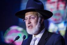 Photo diffusée par l'Association mutuelle israélite argentine (AMIA) montrant le grand rabbin d'Argentine Gabriel Davidovich le 8 novembre 2019 à Buenos Aires