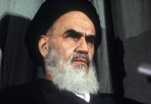 L'ayatollah Khomeiny le 5 février 1979 à Téhéran