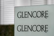 Le logo du géant des matières premières Glencore, qui s'est engagé le 20 février 2019 à limiter sa production de charbon