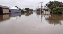 Photo fournie par les services de secours de l'Etat du Queensland le 4 février 2019 et montrant le paysage dévasté par les inondations dans la ville de Townsville