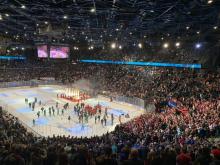 La finale de la Coupe de France de hockey sur glace à Bercy.