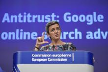 La commissaire européenne à la Concurrence, Margrethe Vestager, le 20 mars 2019 à Bruxelles