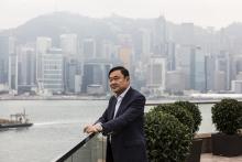 L'ancien Premier ministre de Thaïlande Thaksin Shinawatra interviewé à Hong Kong par l'AFP le 25 mars 2019