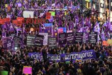 Manifestation de femmes à Istanbul le 8 mars 2019