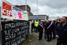 Manifestation de salariés de l'usine Arjowiggins de Bessé-sur-Braye, le 28 février 2019