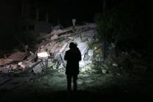 Un immeuble en ruines après des bombardements aériens de l'armée israélienne, le 26 mars 2019, dans la ville palestinienne de Gaza