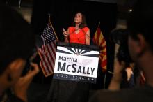 La sénatrice républicaine Martha McSally le 28 août 2018 à Tempe (Arizona)