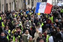 Des manifestants gilets jaunes, le 2 mars 2019 à La Rochelle