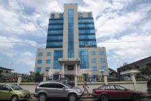 Le siège de la Banque centrale du Liberia, à Monrovia, le 27 septembre 2017