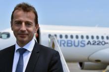 Guillaume Faury, l'actuel patron de la branche d'aviation commerciale d'Airbus, le 10 juillet 2018 au centre de livraisons du groupe à Colomiers, en Haute-Garonne