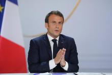 Le président Emmanuel Macron lors d'une conférence de presse à l'Elysée, le 25 avril 2019 à Paris