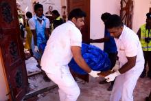 L'un des attentats a eu lieu dans l'église Saint-Sébastien à Negombo, dans le nord de Colombo, le 21 avril 2019